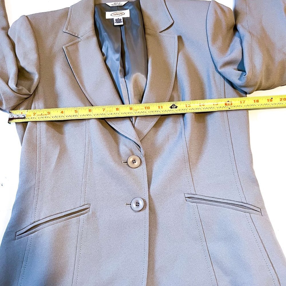 Vintage Talbots Classic Fitted Tan/Beige BlazerJacket Size 4 - Picture 8 of 11